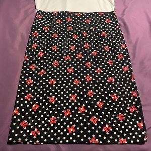 Lularoe Cassie skirt, bows and polka dots